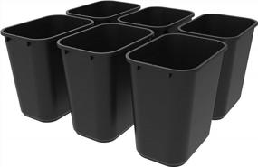 img 4 attached to Get Organized With Storex Medium Waste Baskets - Case Of 6