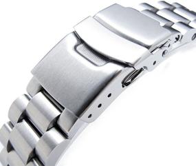 img 2 attached to 💎 Stylish 20mm Straight Stainless Steel Endmill Bracelet - Premium Quality