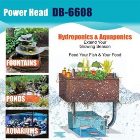 img 1 attached to 🌊 Aqua Dream Ultra Quiet Submersible Pump - 160 GPH (600L/H, 12W) - Ideal for Pond, Aquarium, Fish Tank, Fountain, Hydroponics, and Statuary - 1 Pc