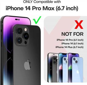 img 3 attached to TAURI For IPhone 14 Pro Max Case, [5 In 1] 1X Case [Not-Yellowing] With 2X Tempered Glass Screen Protector + 2X Camera Lens Protector, [Military-Grade Drop Protection] Slim Phone Case 6.7 Inch Black