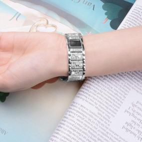 img 1 attached to Sparkling Crystal Rhinestone Metal Bracelet For Apple Watch 38Mm/40Mm - Compatible With IWatch SE/Series 6/5/4/3/2/1 For Women
