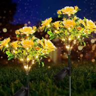 украсьте свой сад солнечными гвоздиками neporal - идеально подходит для украшения сада на открытом воздухе, водонепроницаемый ip65, идеально подходит для двора и патио - лучшие солнечные фонари для декора сада логотип