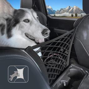 img 3 attached to Оптимизируйте свой автомобиль с помощью сетчатого органайзера для автомобильных сидений SnowyFox — держите багаж, багаж и домашних животных под контролем!