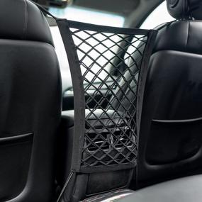 img 2 attached to Streamline Your Car With SnowyFox Car Seat Mesh Organizer – Keep Baggage, Luggage, And Pets In Check!