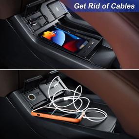 img 2 attached to 🔌 CarQiWireless Wireless Phone Charger for Acura RDX (2019-2023): Convenient Center Console Charging Pad Mat for RDX Interior Accessorizing