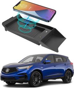 img 4 attached to 🔌 CarQiWireless Wireless Phone Charger for Acura RDX (2019-2023): Convenient Center Console Charging Pad Mat for RDX Interior Accessorizing