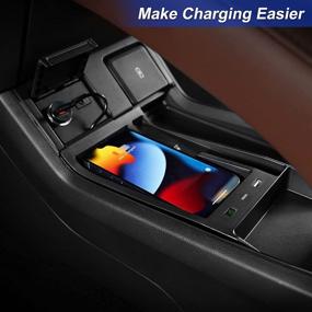 img 1 attached to 🔌 CarQiWireless Wireless Phone Charger for Acura RDX (2019-2023): Convenient Center Console Charging Pad Mat for RDX Interior Accessorizing