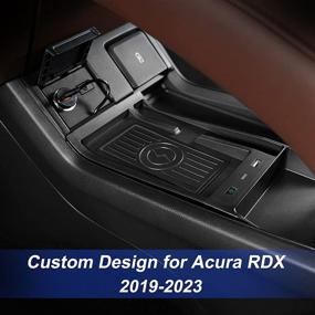 img 3 attached to 🔌 CarQiWireless Wireless Phone Charger for Acura RDX (2019-2023): Convenient Center Console Charging Pad Mat for RDX Interior Accessorizing