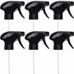 6 pack of heavy duty spray nozzle and mist sprayer replacement parts for home use - fits standard 8oz/16oz boston round bottles with 28/400 neck - ideal for optimal watering and cleaning logo