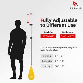 img 1 attached to Abahub 3 Piece Adjustable SUP Paddle - Lightweight Stand-Up Paddle Oars With Aluminum Alloy Shaft And Nylon Blade In Multiple Colors