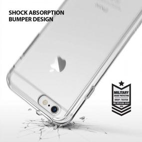 img 1 attached to Ringke Fusion IPhone 6S Case - Clear PC Back & TPU Bumper Drop Protection With Dust Caps For IPhone 6 - Smoke Black
