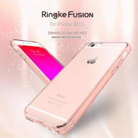img 3 attached to Ringke Fusion IPhone 6S Case - Clear PC Back & TPU Bumper Drop Protection With Dust Caps For IPhone 6 - Smoke Black