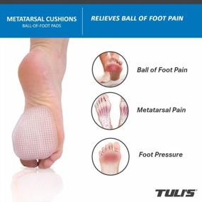 img 3 attached to Relieve And Prevent Ball Of Foot Pain With Tuli'S Metatarsal Cushions - Soft Gel Inserts, One Size Fits All!
