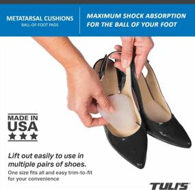 img 2 attached to Relieve And Prevent Ball Of Foot Pain With Tuli'S Metatarsal Cushions - Soft Gel Inserts, One Size Fits All!