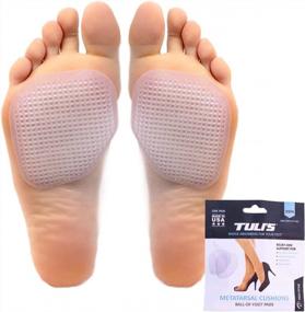 img 4 attached to Relieve And Prevent Ball Of Foot Pain With Tuli'S Metatarsal Cushions - Soft Gel Inserts, One Size Fits All!