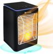 1500w portable space heater with adjustable wind, timer thermostat & overheat protection - quiet for home office use logo