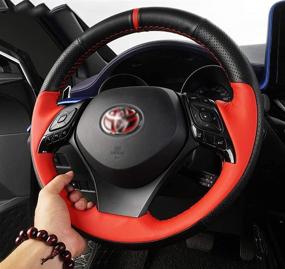 img 3 attached to Steering Covers Black Leather Toyota
