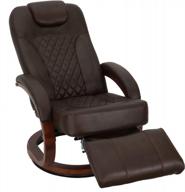revamp your rv with nash 28 euro chair recliner in chestnut - modern design rv furniture with swivel base and reclining functionality (1 chair) logo