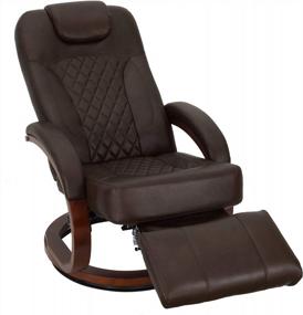 img 4 attached to Revamp Your RV With Nash 28 Euro Chair Recliner In Chestnut - Modern Design RV Furniture With Swivel Base And Reclining Functionality (1 Chair)