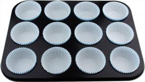 img 1 attached to 🧁 Eoonfirst Light Blue Valentine's Day Party Cupcake Liners - Pack of 200 Standard Size Baking Cups