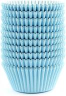 🧁 еoonfirst светло-голубые капецки для кексов на день святого валентина - набор из 200 штук, стандартного размера. логотип