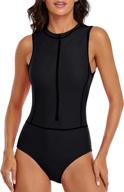lvzijun sleeveless zipper surfing swimsuit women's clothing : swimsuits & cover ups logo