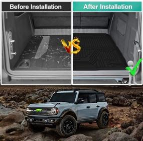 img 2 attached to 🚗 Mixsuper Custom Fit Cargo Liner | 2021 2022 Ford Bronco 4-Door Models | All-Weather Trunk Mat | Bronco Accessories | Rear Cargo Trunk Floor Protector (Not Fit Ford Bronco Sport)