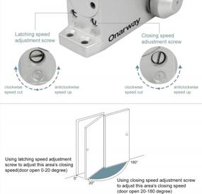img 1 attached to Автоматический дверной доводчик, регулируемый для бытового и коммерческого использования - Onarway, простая установка, 99-132 фунта