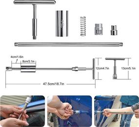 img 3 attached to Fly5D Complete PDR Tools: Professional Paintless Dent Removal Kit with 37pcs Pull Tabs - Auto Dent Repair for Metal Surfaces