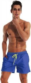 img 3 attached to Stay Cool And Stylish At The Beach With YnimioAOX Men'S Quick Dry Swim Trunks With Mesh Lining