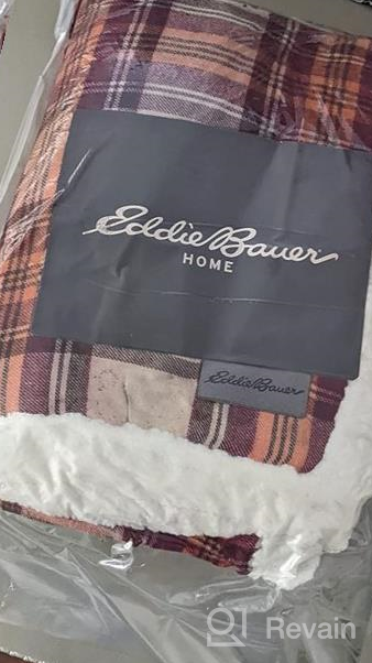 img 1 attached to Reversible Sherpa Fleece Throw Blanket By Eddie Bauer - Edgewood Khaki For All-Season Home Decor And Bedding review by Patrick Brinson