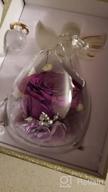 img 1 attached to Romantic Gifts For Mom: Pink Rose Flower In Glass Angel Figurines - Perfect Birthday And Valentine'S Day Gift For Women, Angelic Roses For Her, Best Friend, And Loved Ones review by Dion Jeep