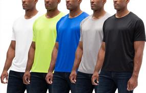 img 4 attached to Men'S UPF 50+ Sun Protection Moisture Wicking Cool Dri-Fit Short Sleeve Workout T-Shirts (2 Or 5 Pack) By DEVOPS