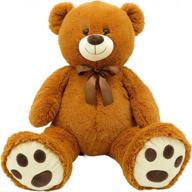 giant light brown teddy bear plush - 36 inches, classic stuffed animal for kids and adults logo