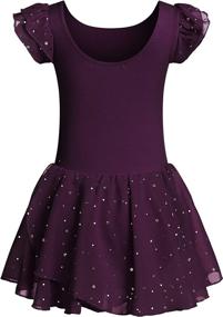 img 1 attached to 👗 Boyoo Ruffle Sleeve Leotard: Sparkle up Girls' Clothing with Active Style