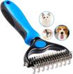 itplus dog undercoat rake, cat grooming rake shedding brush 2 sided pet grooming tool deshedding and dematting rake brushes comb for pets remove undercoat mats & tangles logo