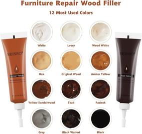 img 3 attached to 🛠️ SEISSO Wood Furniture Repair Kit - 12 Colors for Scratch Repair, Stains, Floors, Laminate, Cabinet, Cherry, Tables - Ideal for Carpenters