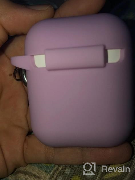 img 1 attached to Soft Silicone AirPods Case Cover With Visible LED - Compatible With AirPod 2/1 Cases, Keychain Accessory Included - Ideal For Men, Women, Girls, And Boys - Light Pink review by Leonard Babers