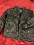 img 1 attached to RAY Motorcycle Leather Jacket Collar Boys' Clothing review by Dru Labrado