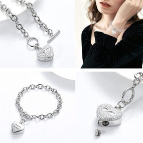 img 2 attached to Elegant Infinity Heart Cremation Bracelet: Stainless Steel Urn Bangles for Pet/Human Ashes - A Timeless Memorial Keepsake Ash Jewelry Piece
