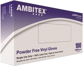 img 1 attached to Ambitex V5201 Series: Large Vinyl Gloves - 100 Count