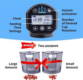 img 3 attached to 🐠 FISHNOSH 2022: Automatic Fish Feeder with Timer for Small Tanks, Big Aquariums & Pond – Battery-Operated Feeders for Goldfish, Koi & More!