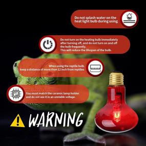 img 2 attached to Light Heating Infrared Reptile Amphibian Reptiles & Amphibians