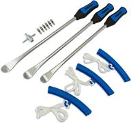 🛠️ neiko 20601a professional 14.5 inch steel tire spoon lever iron tool kit - perfect for motorcycle, dirt bike, and lawn mower tire changing - includes 3 spoons, 3 rim protectors, valve tool, and 6 valve cores logo
