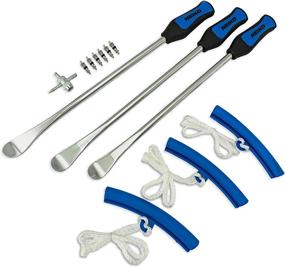 img 4 attached to 🛠️ NEIKO 20601A Professional 14.5 inch Steel Tire Spoon Lever Iron Tool Kit - Perfect for Motorcycle, Dirt Bike, and Lawn Mower Tire Changing - Includes 3 Spoons, 3 Rim Protectors, Valve Tool, and 6 Valve Cores