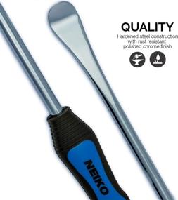 img 3 attached to 🛠️ NEIKO 20601A Professional 14.5 inch Steel Tire Spoon Lever Iron Tool Kit - Perfect for Motorcycle, Dirt Bike, and Lawn Mower Tire Changing - Includes 3 Spoons, 3 Rim Protectors, Valve Tool, and 6 Valve Cores