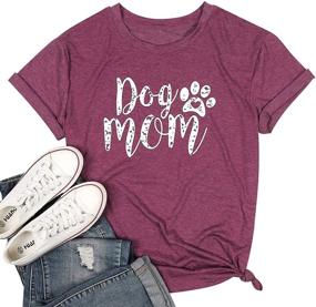 img 4 attached to Tshirts Women Graphic Sleeve Green Dog Dogs best in Apparel & Accessories