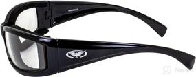img 2 attached to 🕶️ Stray Cats Motorcycle Glasses Sunglasses Set of 3 - Smoked, Clear, Yellow Lens, Anti Fog Coating, Foam Padded, UV400 - New Arrival with $48.00 MSRP!