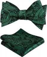 add a touch of class with alizeal's self-tied paisley bow tie and pocket square set for men logo