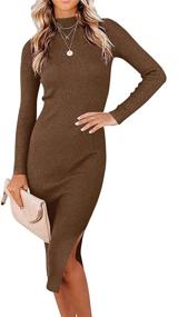 img 4 attached to 👗 ANRABESS Women's Knitted Sweater Dress A308 in Nenlv (M), Women's Clothing